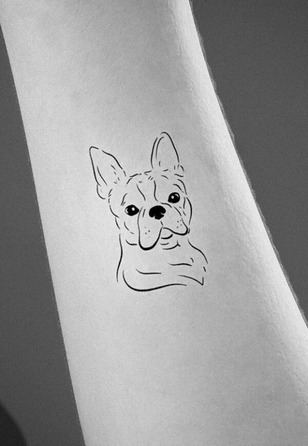 simple bosten terrier tattoo