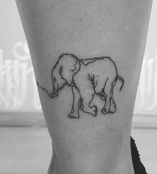 Cute elephant tattoo by theoddphoenix on DeviantArt