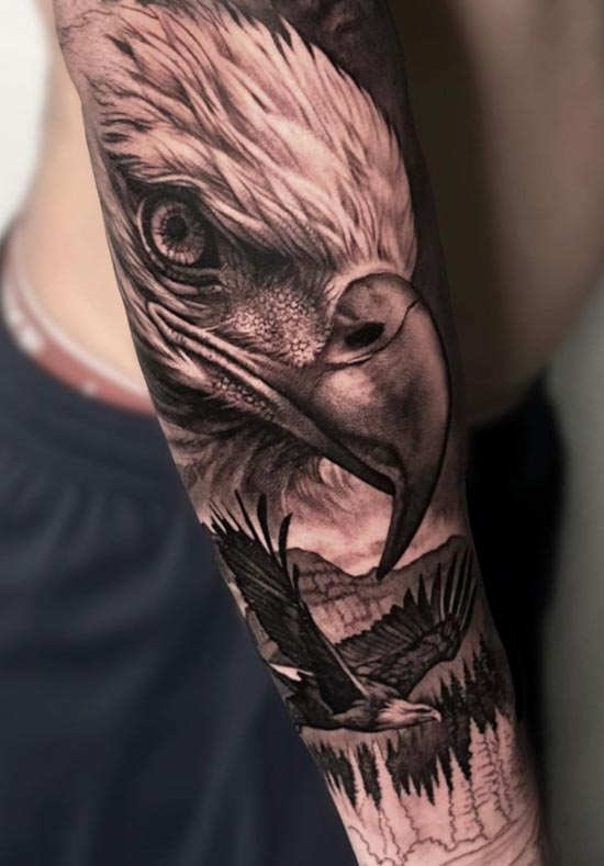 eagle wings tattoo sleeve