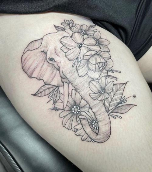 Realistic Floral Temporary Thigh Tattoos For Women Adults, Large Flower  Rose Fake Arm Tattoo Stickers Girl, Sexy Temp Tatoo Back Spine Waist Chest  Body Art - Style 1 - Walmart.com