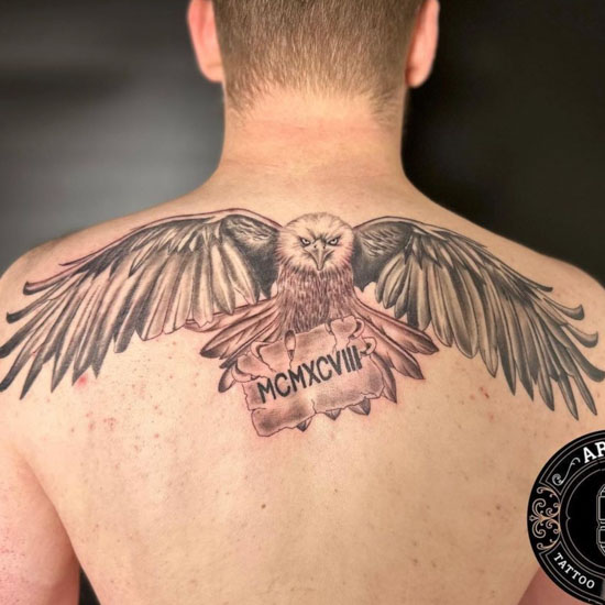 93 Stunning Back Eagle Tattoos You Should Try Now  Psycho Tats