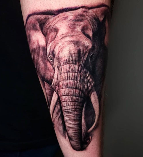 Elephant Tattoo Stock Vector Illustration and Royalty Free Elephant Tattoo  Clipart