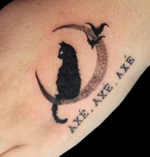 Premium Vector  Cat tattoo design illustration
