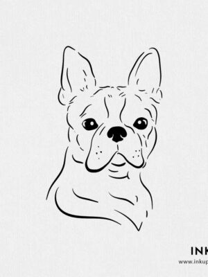 bosten terrier portrait illustration