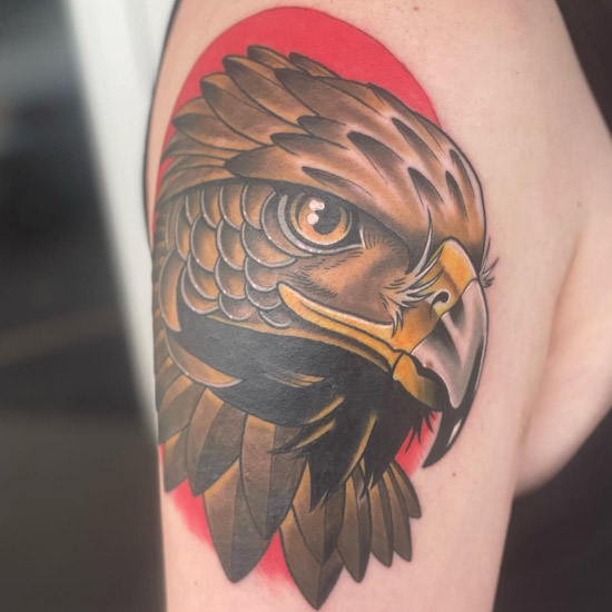 50 Eagle Tattoos: Symbolism, Culture and Design | Art and Design | Eagle  tattoos, Picture tattoos, Eagle tattoo