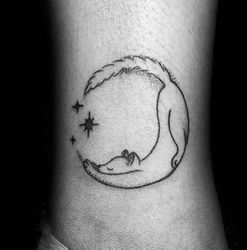 moon silhouette tattoo