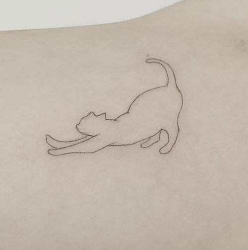 Minimalist Cat Temporary Tattoo (Set of 3) – Small Tattoos