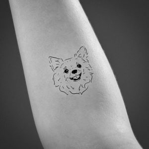 chihuahua outline tattoo design