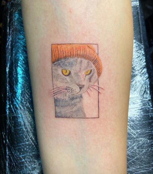 ONE LINE  CAT  in memory of C  GreyCat Tattoo Studio  Facebook