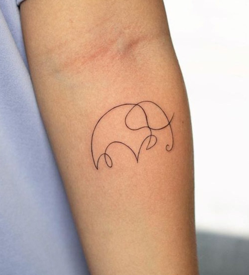 fine line hip elephant tattoo wrapTikTok Search