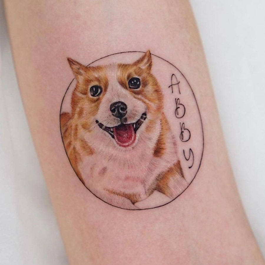 30 Cute Small & Simple Dog Tattoo Ideas for Women Animal Lovers | Elbow  tattoos, Tattoo designs men, Small tattoo designs
