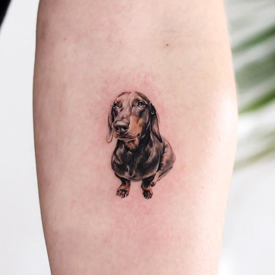 60+ Stylish Dachshund Tattoos That'll Make You Smile | Inku Paw