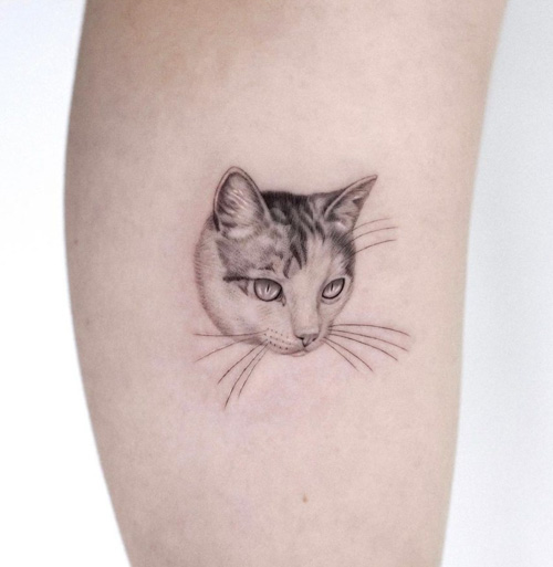 Top Minimal And Small Cat Tattoos You'll Want To See | Inku Paw