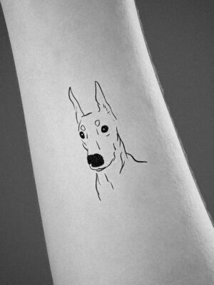 Doberman dog ornamental portrait. Simple vector image for logo, emblem,  tattoo, embroidery, laser cutting, sublimation. 19511503 Vector Art at  Vecteezy