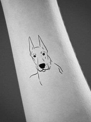 Doberman tattoo | Black ink tattoos, Doberman tattoo, Black tattoos