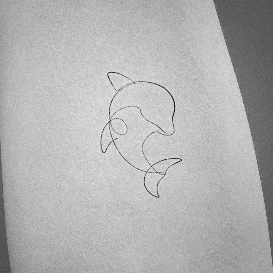 dolphin tattoo simple design