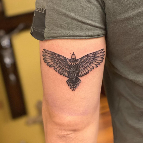 Eagle Back Tattoo by Gene Coffey TattooNOW