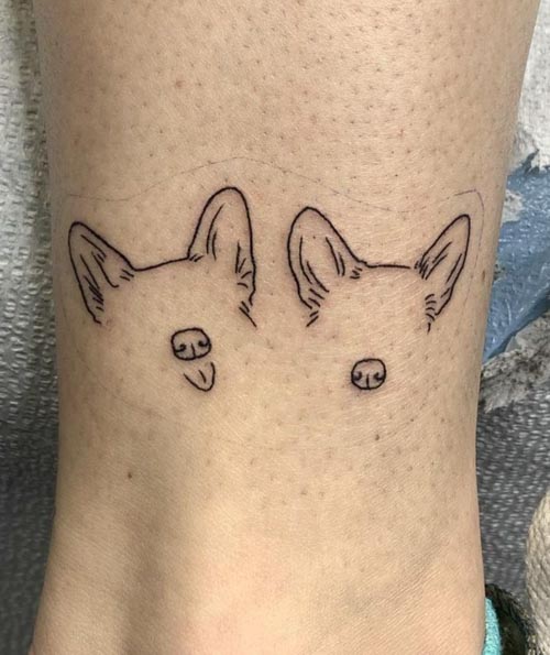 Outline Dog Ear Tattoo Designs  She So Healthy