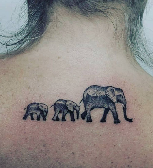 Little Tattoos  Little forearm tattoo of three little elephants