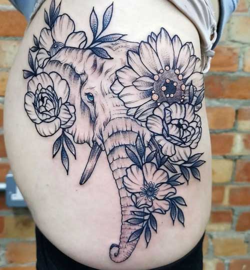 elephant and rose tattooTikTok Search
