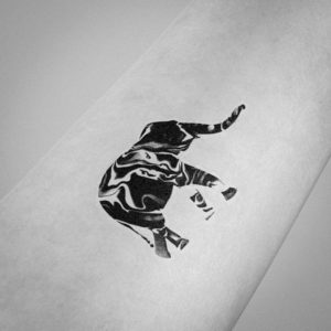 elephant tattoo abstract design