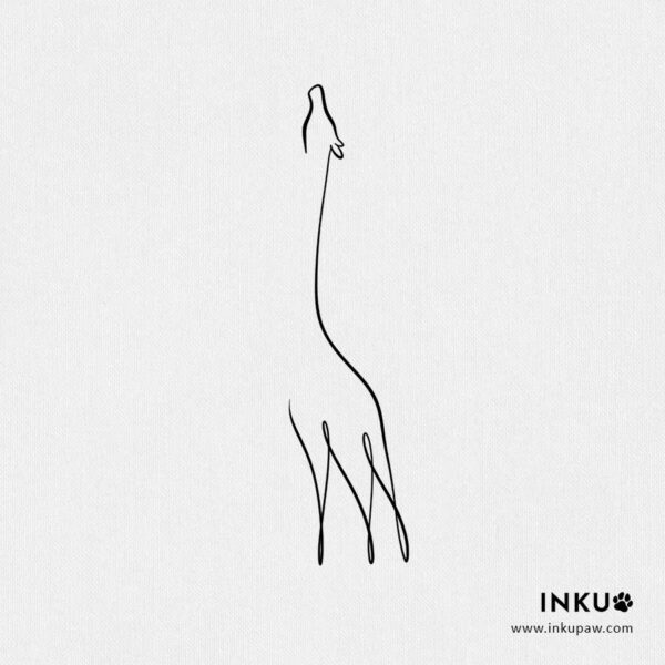 giraffe outline silhouette tat