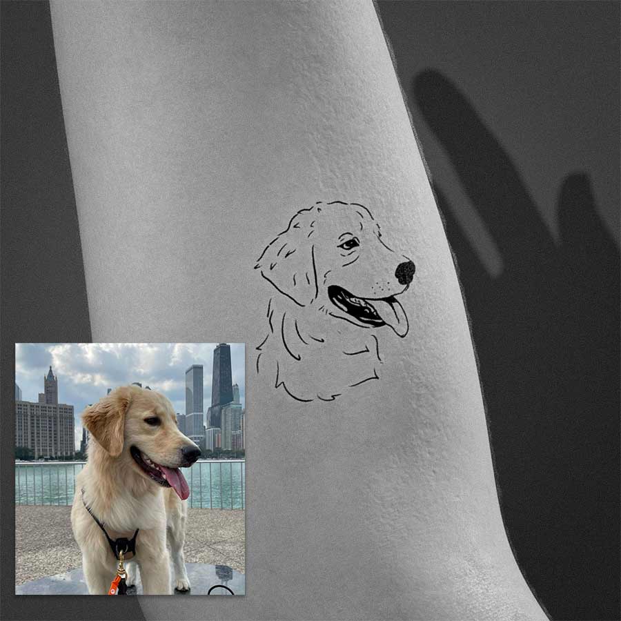Dog Tattoo On Arm - Ace Tattooz