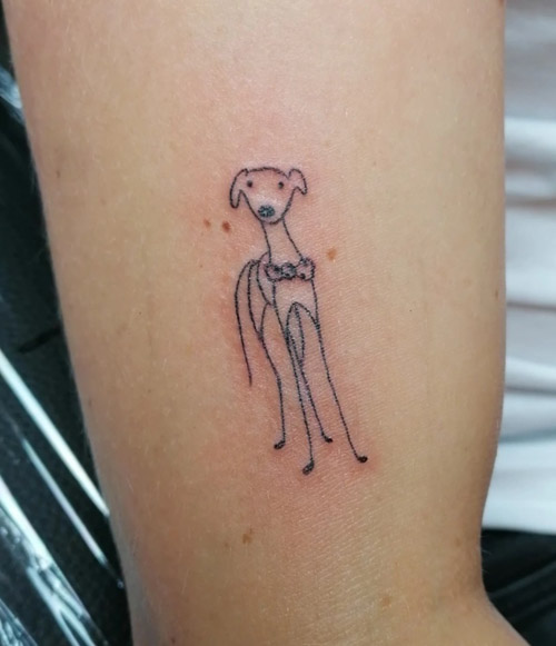 greyhound tattoo  Celebrating Life with Maggie  little Sarah