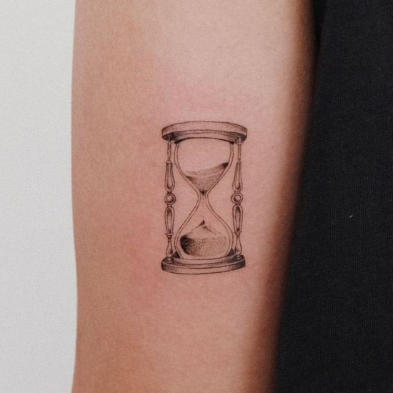 Hourglass Arrow Tattoo