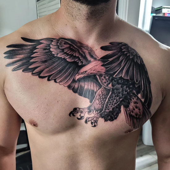 14 Front Pieces Powerful Eagle Tattoos  Tattoodo