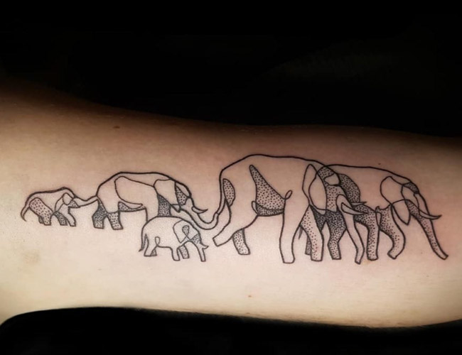 small fine line art tattoo of a stylized elephant with  Stable Diffusion   OpenArt