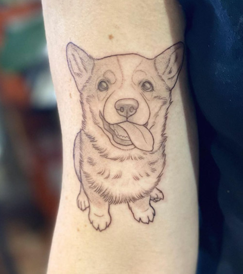 My corgi tattoo  corgi mandala tattoo  Corgi tattoo Tattoos for dog  lovers Dog tattoos