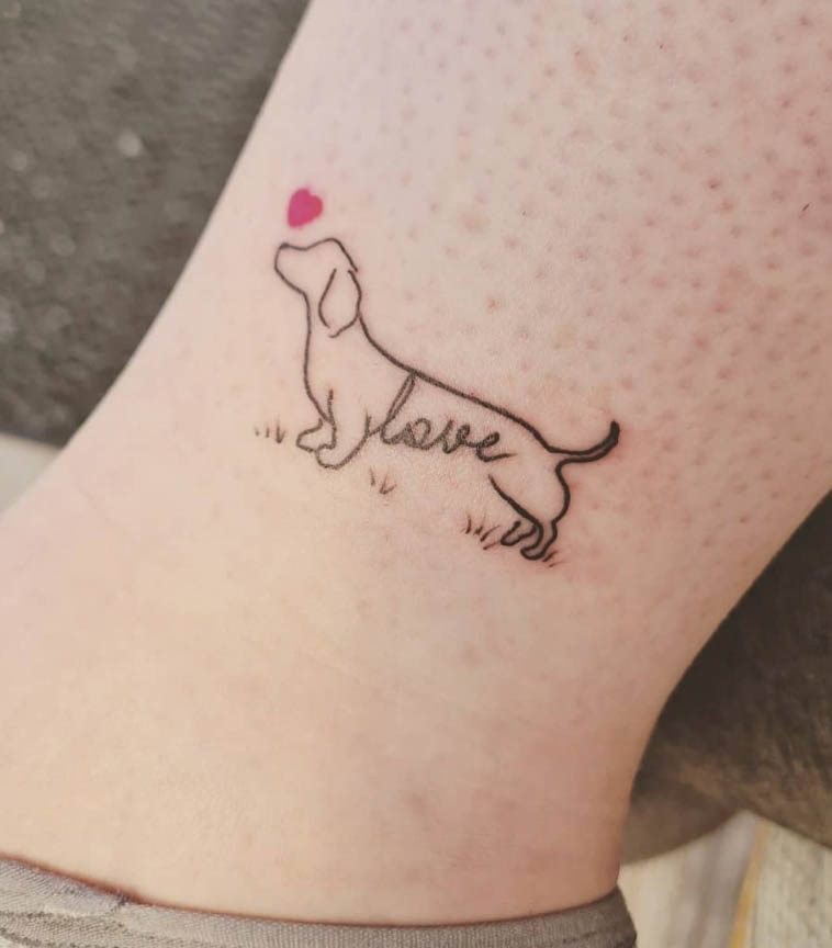 17 Lovable Wiener Dog Leg and Arm Tattoos