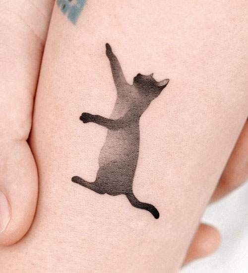 40 Simple and Stylish Cat Silhouette Tattoos. | Inku Paw
