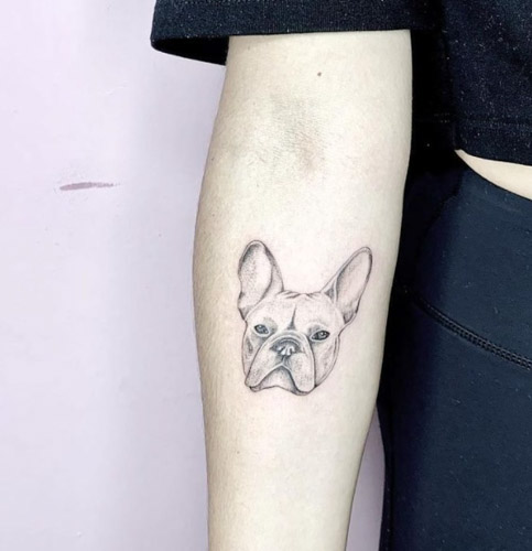 14 Realistic French and English Bulldog Tattoos Youll Love  Inku Paw