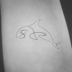 orca tattoo outline design