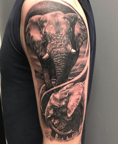 Angry Elephant Tattoos and Piercings - Stairs to heaven by @kodyspain_ at  our Valrico location! #angryelephant #tattoos #tattooshop #tampatattoos  #brandontattoos #valricotattoos #winterhaventattoos #angryelephanttattoos  #AE #tattooideas #ink ...