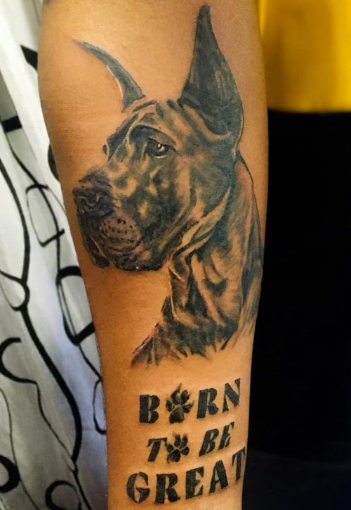 The 15 Coolest Great Dane Tattoo Designs In The World
