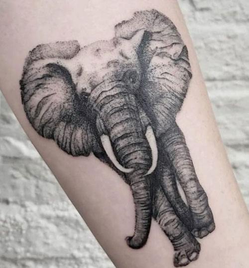 Top 40 Traditional and Realistic Elephant Tattoos | Inku Paw