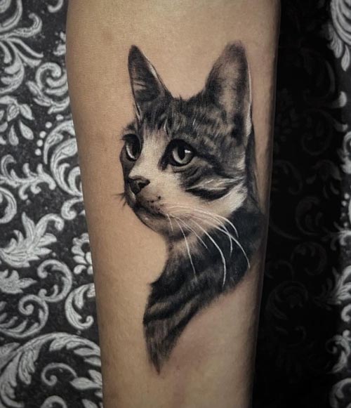 Realistic Black Cat Tattoo  TATTOOGOTO