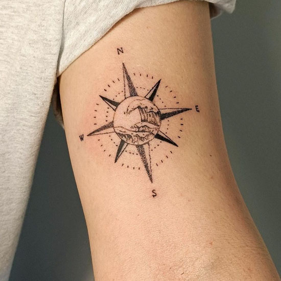 Minimalist Compass (tattoo design) by BunnysArtBlog on DeviantArt