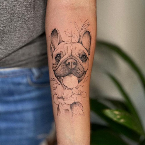 French bulldog tattoo by Nerdy Match Ink  Tattoogridnet