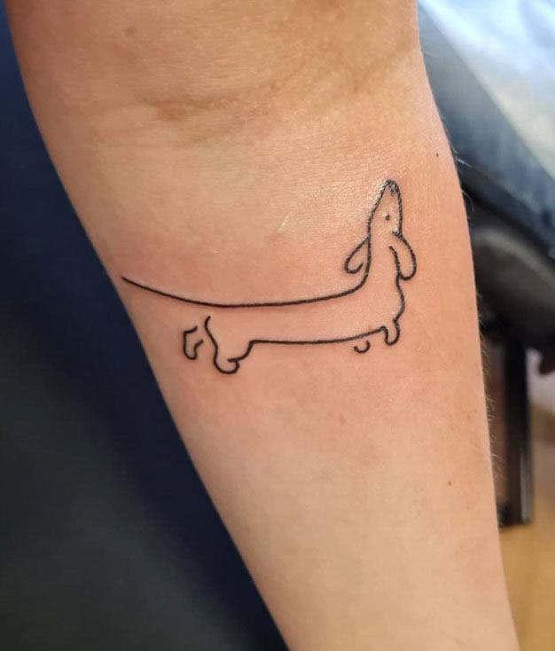 Dog Outline Pet Tattoo  Pet Simple Tattoos  Simple Tattoos  MomCanvas