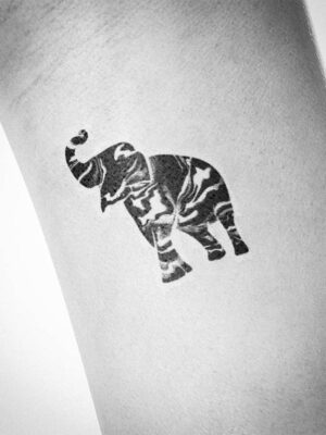 small elephant tattoo design