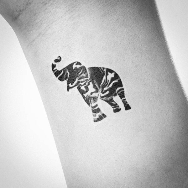 small elephant tattoo design