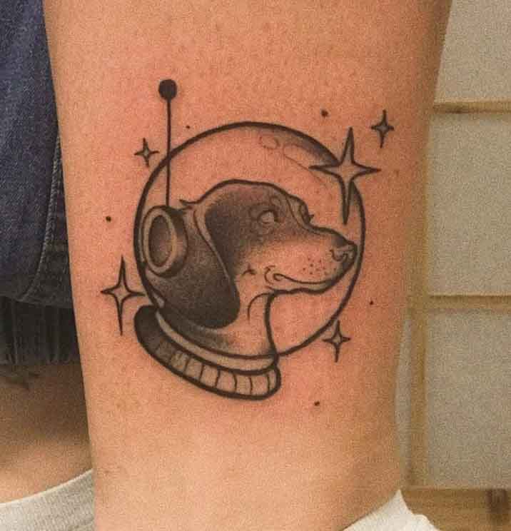 Tattoo uploaded by Stacie Mayer  Astronaut beagle exploring outer space  Tattoo by Nimu Torres dog beagle neotraditional space NimuTorres   Tattoodo