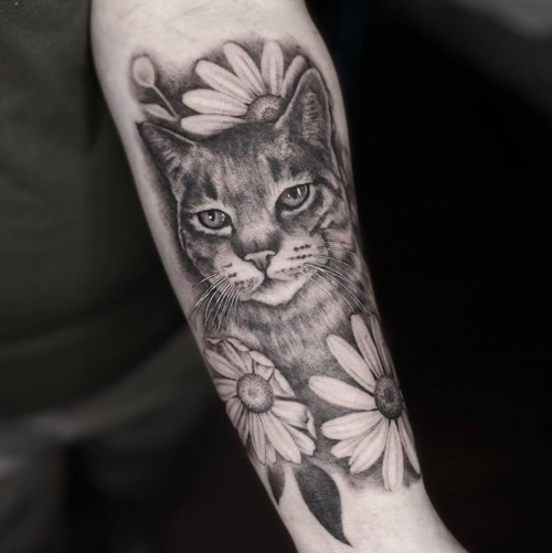How do you make a cat tattoo look gangster? Turn it into a sleeve! Pr... | Cat  Tattoos | TikTok