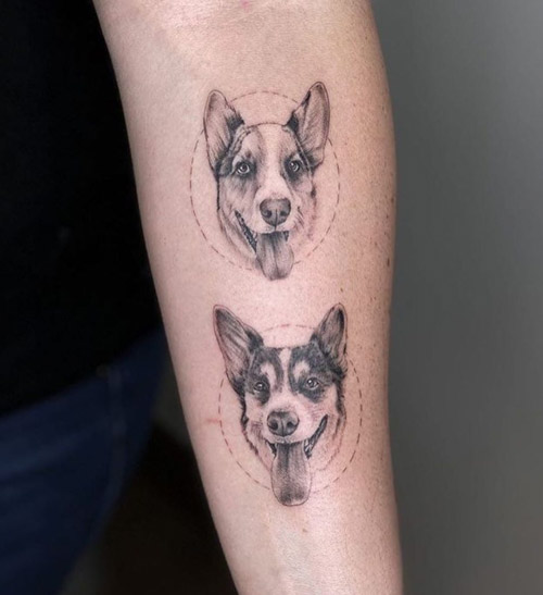 Dog Tattoo by Russell Van Schaick  Tattoo Insider