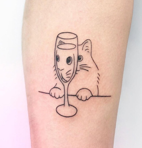 Top 71 Best Cat Outline Tattoo Ideas  2021 Inspiration Guide